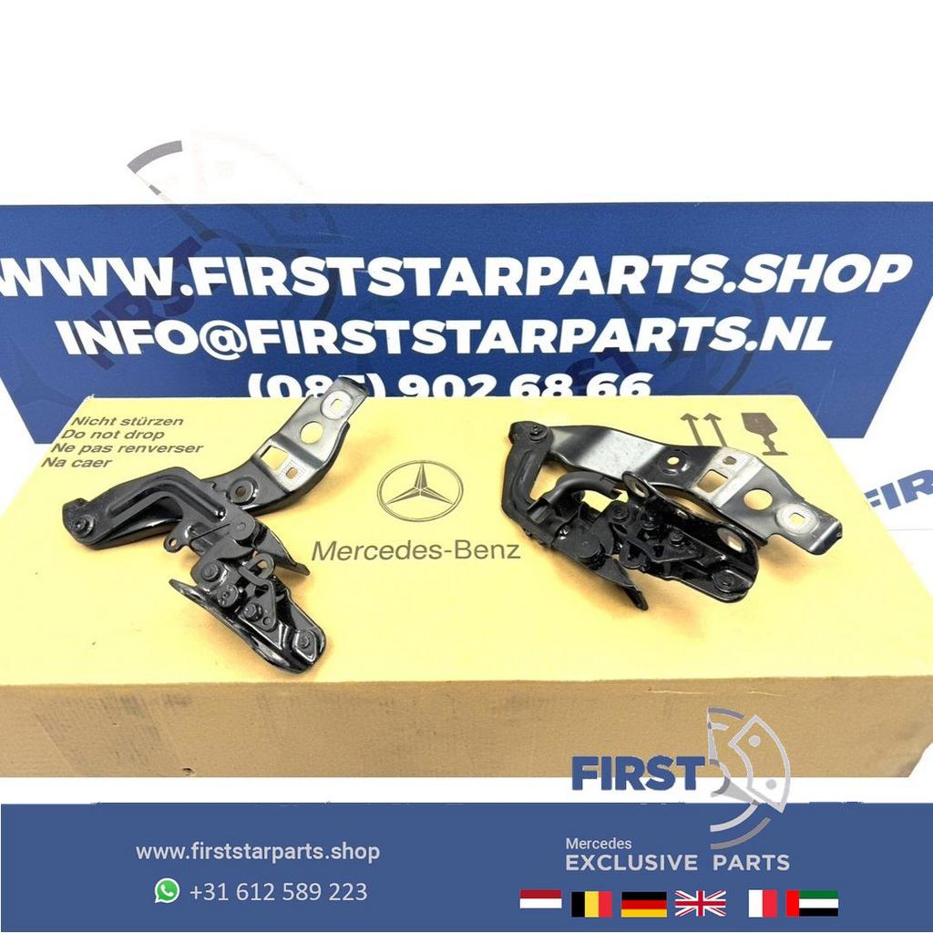 W177 W247 W118 H247 X247 MOTORKAP SCHARNIEREN SET L/R A B CL, Auto-onderdelen, Carrosserie en Plaatwerk, Mercedes-Benz, Gebruikt