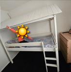 Hoogslaper met dakje - Wit, weinig gebruikt, Ophalen, Zo goed als nieuw, Hoogslaper