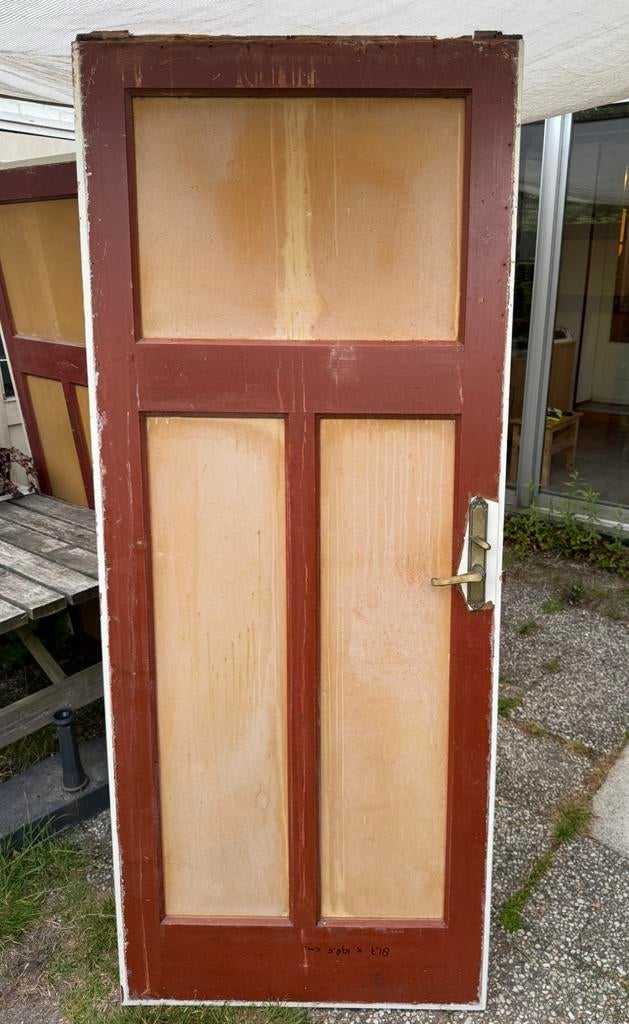 2 paneeldeuren jaren 30, Deurkozijn, Zo goed als nieuw, Hout, Ophalen