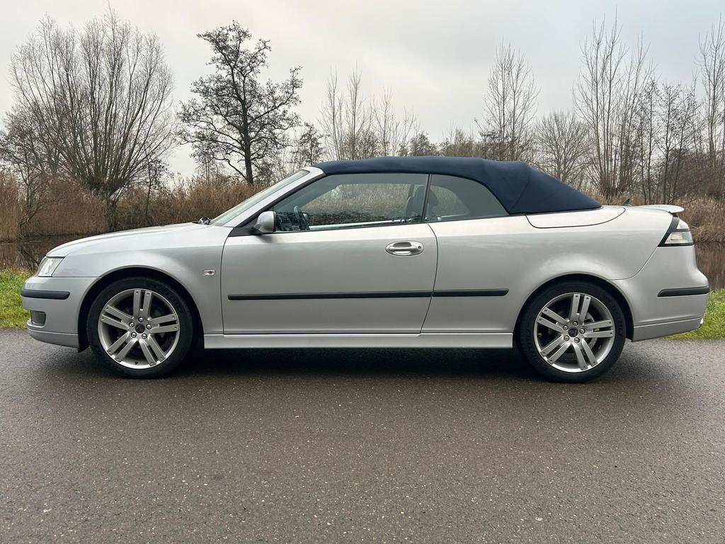 Saab 9-3 1.8 T 110KW Cabrio AUT 2008 Zilvergrijs in TOPCOND., Auto's, 1998 cc, 4 cilinders, Cabriolet, 4 stoelen