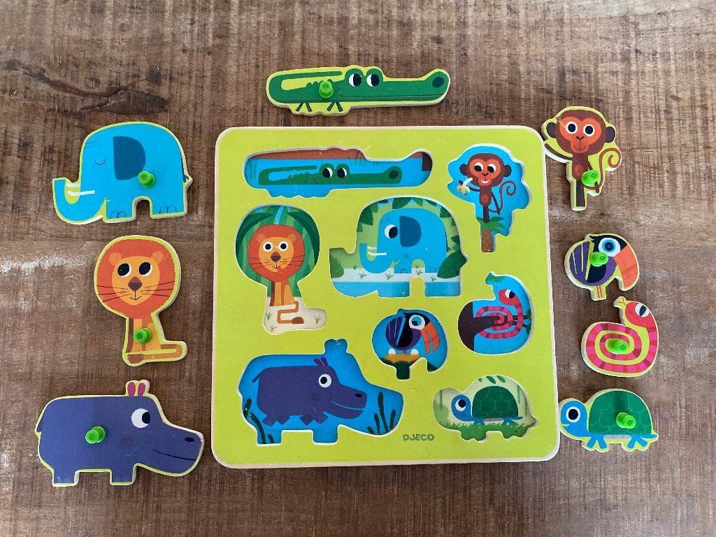 Djeco knoppuzzel, Ophalen of Verzenden, Gebruikt