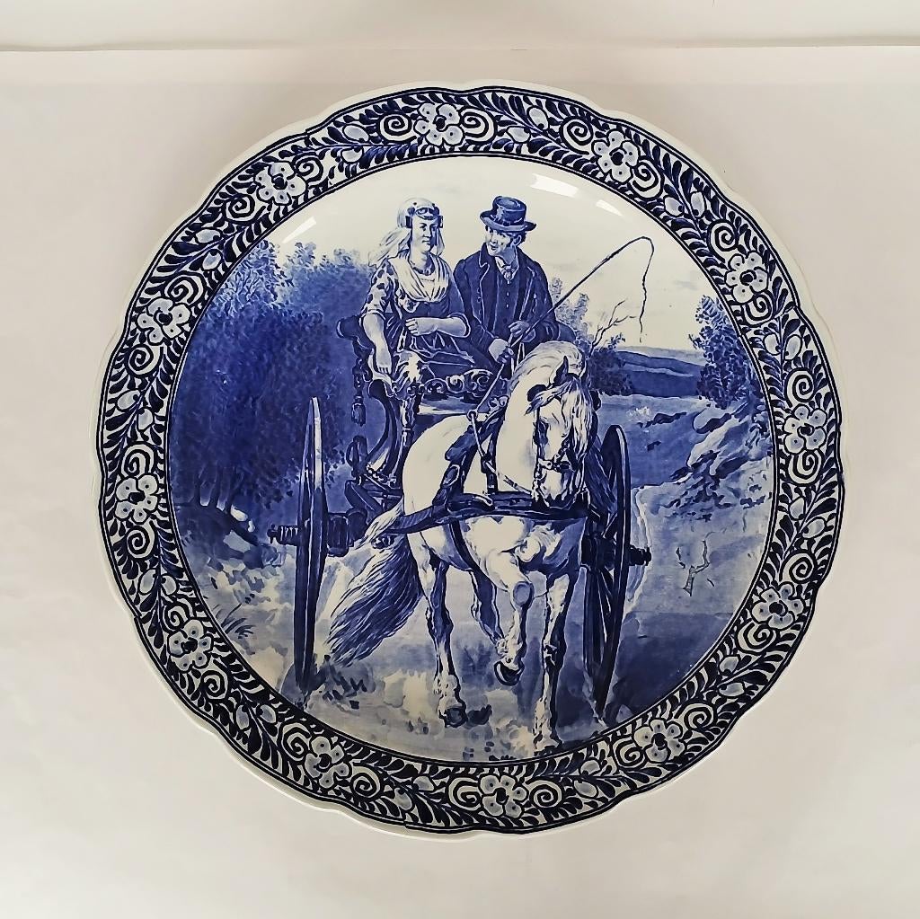 Wandbord Delfts Blauw XXL Royal Sphinx Petrus Regout, Antiek en Kunst, Ophalen of Verzenden