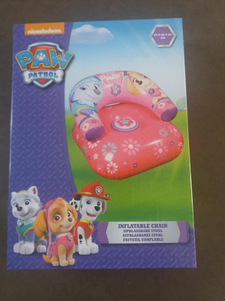 Opblaasbare stoel (nieuw) 63x58x43 cm Paw Patrol, Ophalen of Verzenden, Nieuw, Stoel(en)