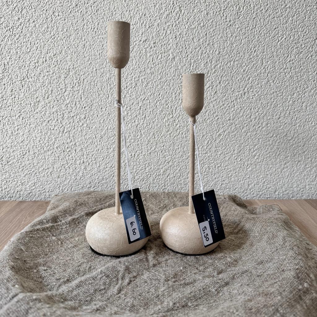 Countryfield set kandelaren créme, Huis en Inrichting, Woonaccessoires | Kandelaars en Kaarsen, Nieuw, Kandelaar, Minder dan 25 cm