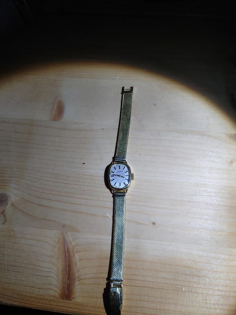 Vintage Gouden Dames horloge., Polshorloge, Zo goed als nieuw, Goud, Goud