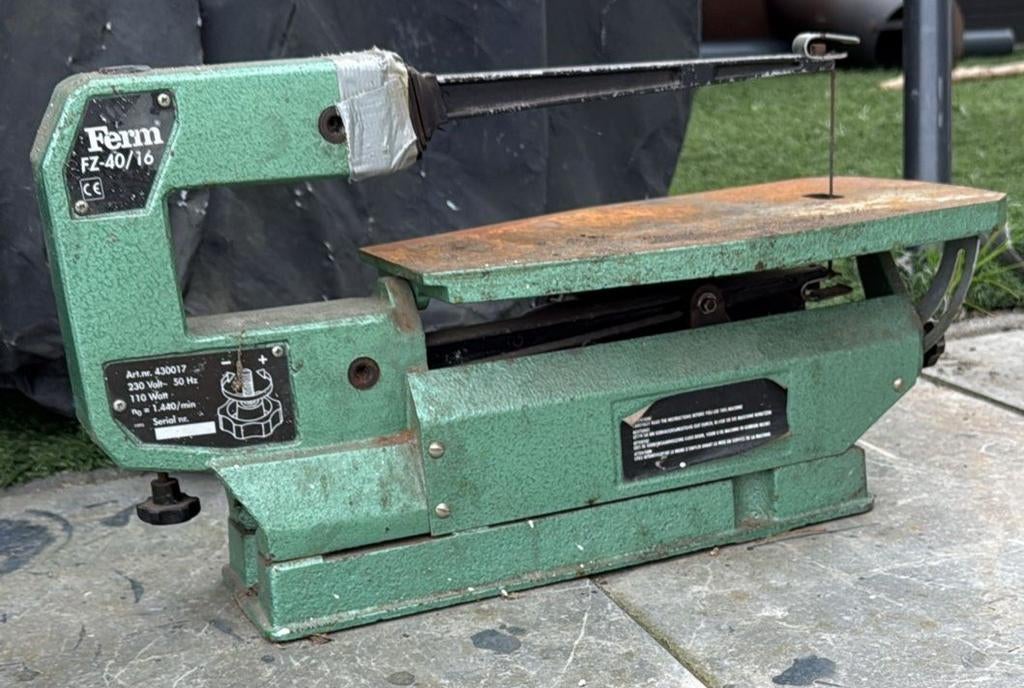 Ferm figuurzaag machine FZ-40/16 - Vintage model, Ophalen, Minder dan 30 mm, Gebruikt, Ferm