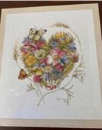 BORDUURPAKKET LANARTE M. BASTIN BLOEMENHART, Verzenden, Nieuw, Handborduren, Borduurpakket