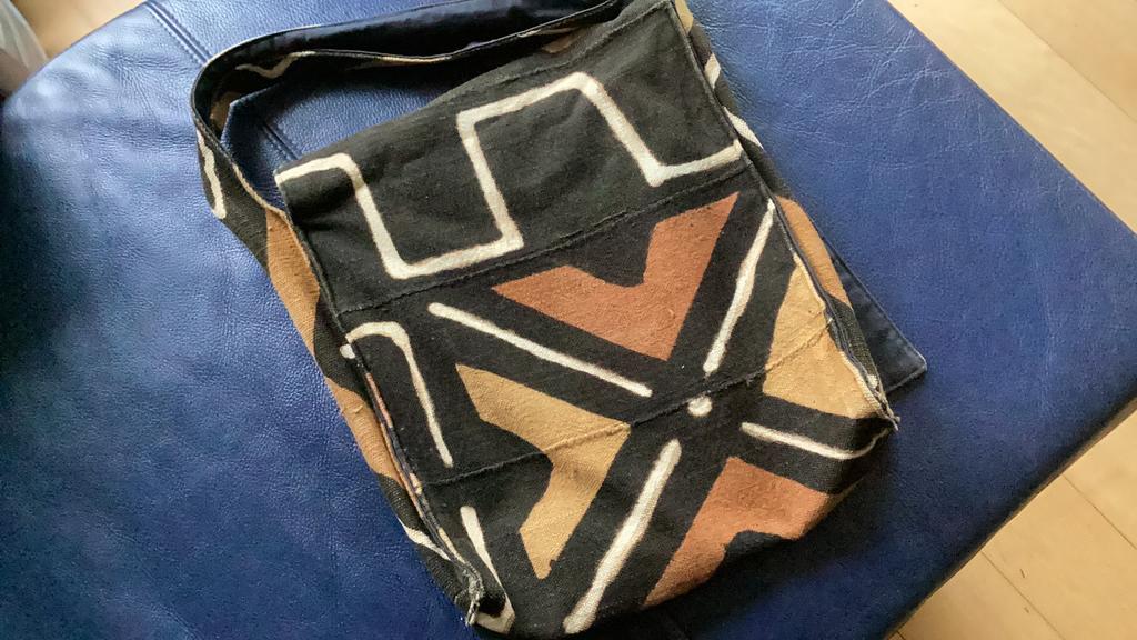 Mudcloth tribal schoudertas, geweven, Afrikaans , A4 formaat, Ophalen of Verzenden, Zo goed als nieuw