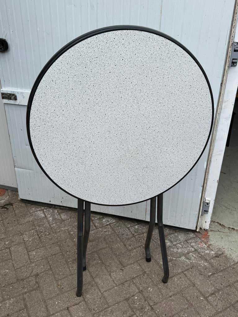 Ronde statafel terras tafels inklapbaar 3 stuks horeca, Huis en Inrichting, Tafels | Statafels, Ophalen, Gebruikt