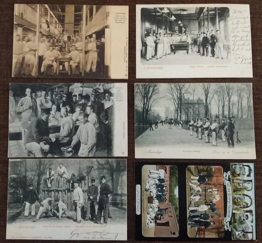 6 oude militaire ansichtkaarten, Verzenden, Zuid-Holland