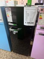 Zwarte retro koelkast 145 hoog nieuw koelvriescombinatie, Met aparte vriezer, Nieuw, Ophalen of Verzenden, Energieklasse A of zuiniger