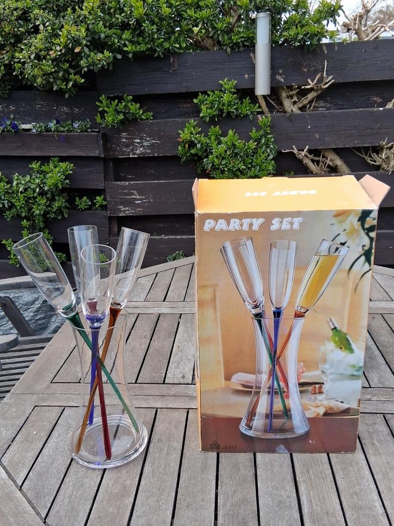 Glazen in vaas, Huis en Inrichting, Woonaccessoires | Vazen, Ophalen, Overige kleuren, Nieuw, Glas