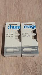 2 doosjes Hager zekeringen 16A DI T 16A 500V gG, Ophalen of Verzenden, Nieuw