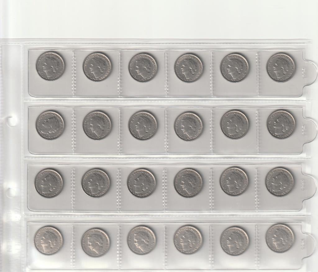 Nederland 1948   46 x Wilhelmina  25 cent, Ophalen of Verzenden, Koningin Wilhelmina, 25 cent