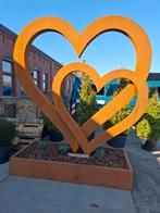 Cortenstaal harten van 160 tot 240 cm kunstwerk tuinbeeld, Tuin en Terras, Tuinbeelden, Ophalen, Nieuw, Metaal, Abstract beeld