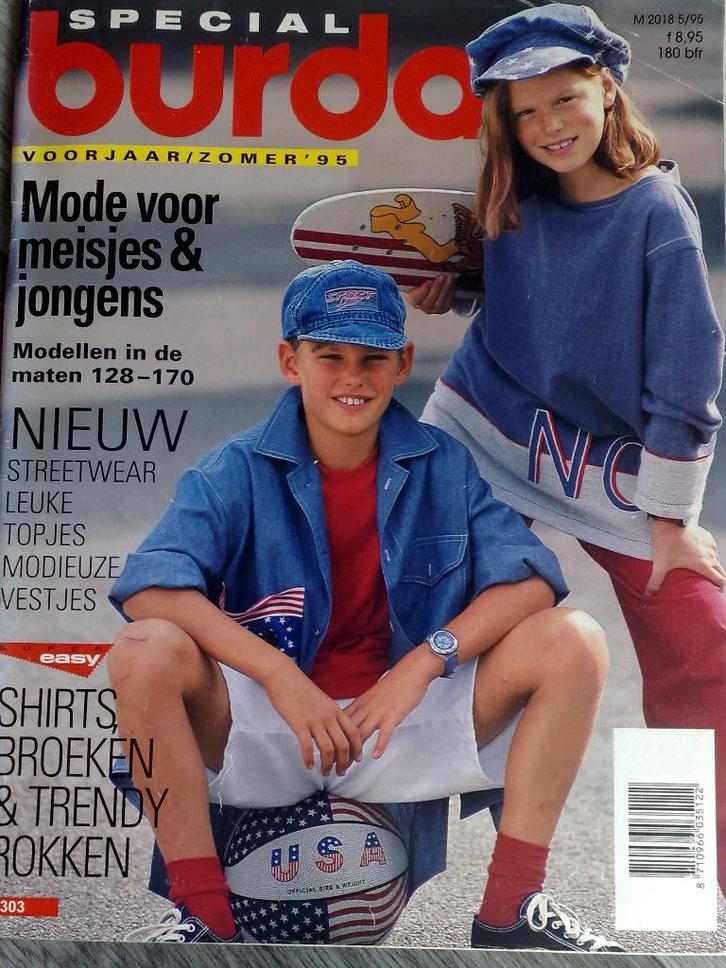 Burda special nr. 303 voorjaar/zomer 1995 , maten 128 - 170, Hobby en Vrije tijd, Kledingpatronen, Zo goed als nieuw, Kind, Burda