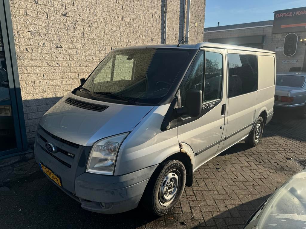 Ford Transit 2.2 330S 2007 DUBBELCABINE AIRCO EXPORT, Auto's, Voorwielaandrijving, Euro 5, Stof, Zwart