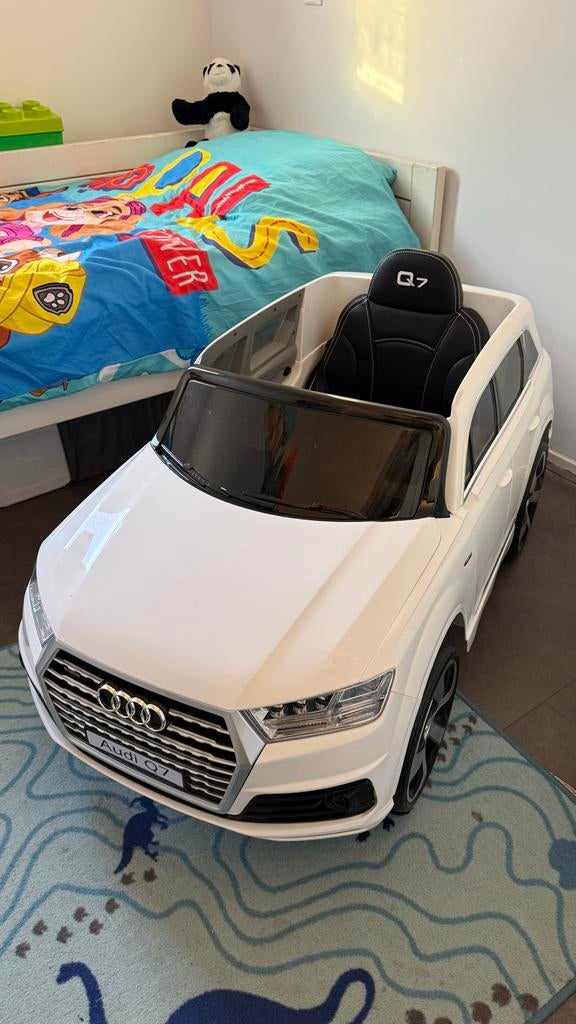 Audi Q7 Elektrische Kinderauto 12V - Wit | Accuvoertuig, Ophalen, Gebruikt
