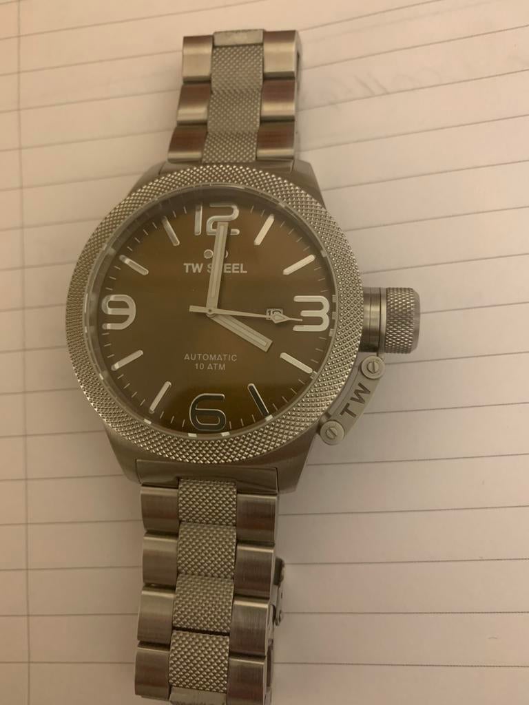 TW Steel automatic, Sieraden, Tassen en Uiterlijk, Horloges | Heren, Ophalen of Verzenden, Zo goed als nieuw, Leer, Overige merken