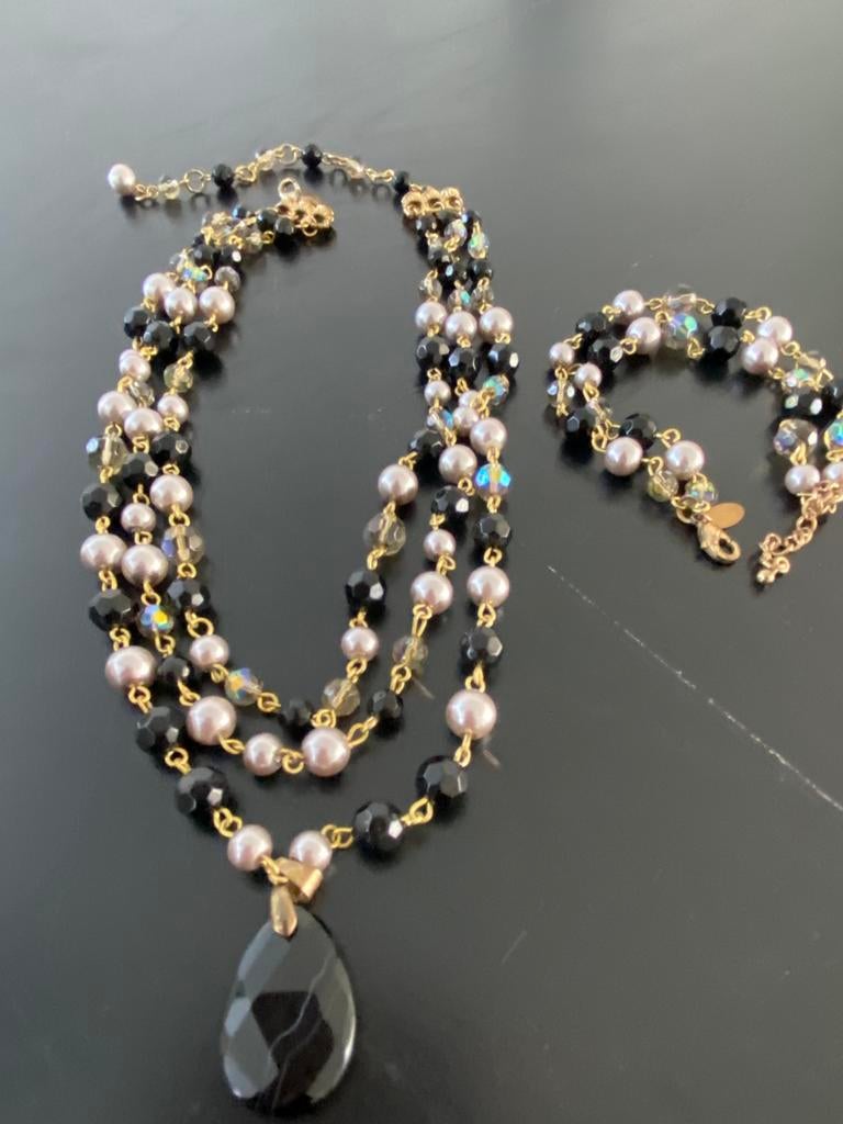 Franse designers ketting & armband LDADPR vintage 1960, Ophalen of Verzenden, Zo goed als nieuw, Overige materialen