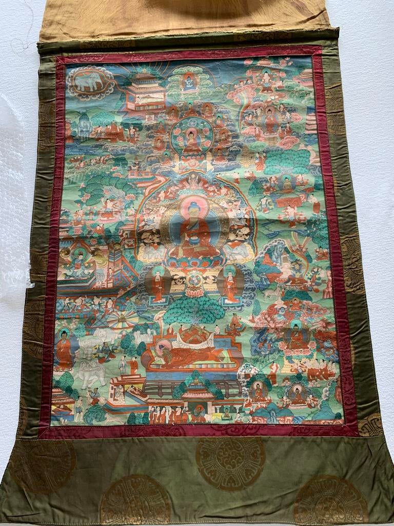 Originele Tibetaanse Thangka, Antiek en Kunst, Ophalen