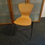 8x design / vergader stoelen | gebogen hout | metalen poten, Huis en Inrichting, Ophalen, Gebruikt, Zwart, Design