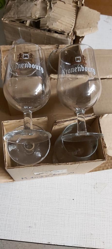 Bierglazen van Kronenbourg 6st, Ophalen of Verzenden, Nieuw, Glas of Glazen, Overige merken