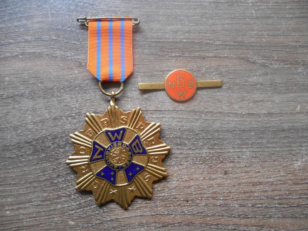 Avondvierdaagse Groepsprijs medaille 5de keer met cijfer 6, Postzegels en Munten, Penningen en Medailles, Ophalen of Verzenden