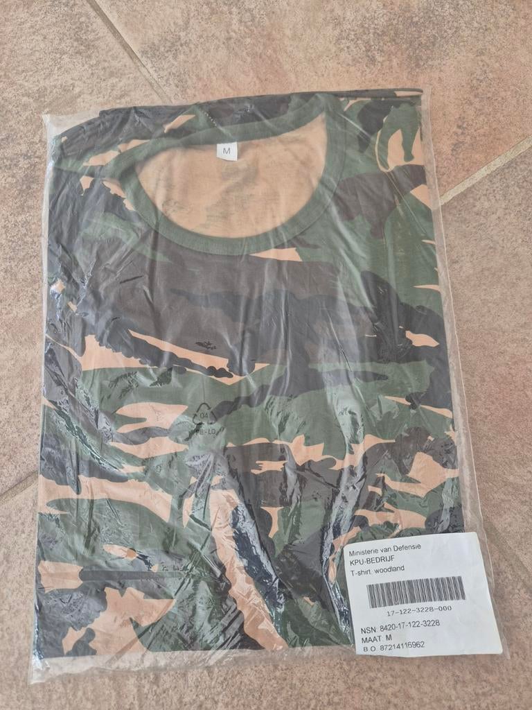 KPU Woodland Defensie T-shirt Leger MT M, KPU Defensie, Maat 48/50 (M), Nieuw, Ophalen of Verzenden