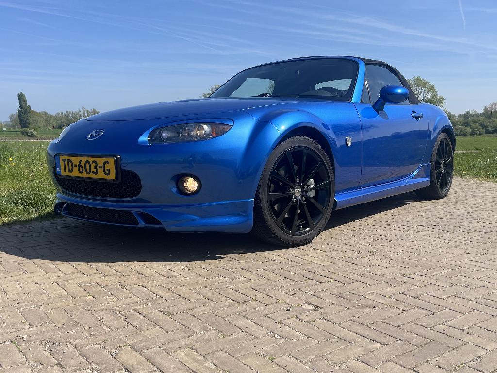 Mazda MX-5 1.8 Touring 2006 Blauw, Achterwielaandrijving, Zwart, 4 cilinders, Cabriolet