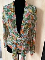 Alix overslagtop met tropische print, maat S, Ophalen of Verzenden, Zo goed als nieuw, Maat 36 (S), Groen