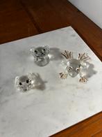 Drie Kristallen Kikkers - Decoratieve Beeldjes, Verzamelen, Dierenverzamelingen, Ophalen of Verzenden, Zo goed als nieuw, Reptiel of Amfibie