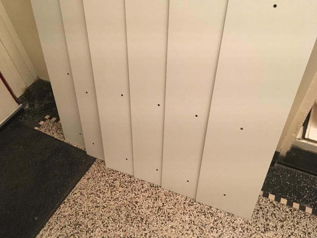 HPL platen glad wit 125 x 24 cm voorgeboord, Doe-het-zelf en Verbouw, Platen en Panelen, Ophalen, Nieuw, HPL, Minder dan 20 mm