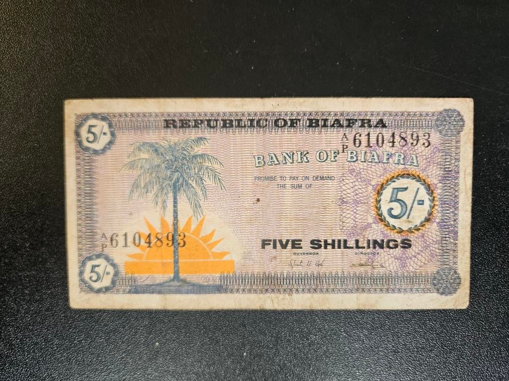Biafra pick 1 1967, Postzegels en Munten, Ophalen of Verzenden, Overige landen, Los biljet