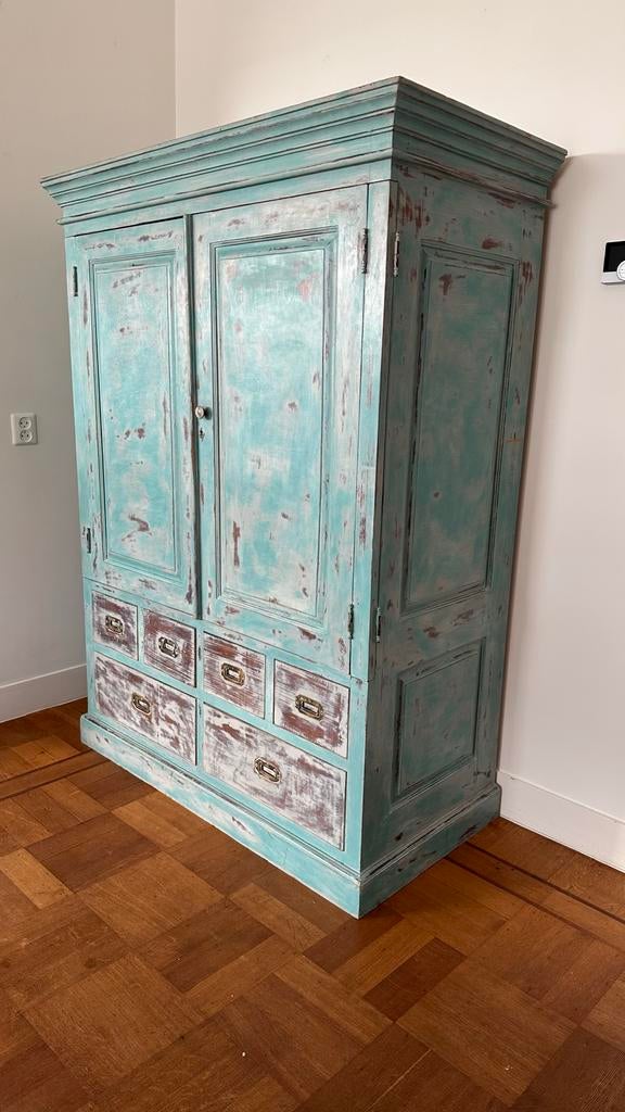 Vintage Buffetkast/TV kast Boho style, Ophalen, Gebruikt, 100 tot 150 cm, Met lade(s)