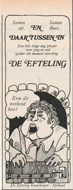Retro reclame 1972 De Efteling pretpark samen uit & thuis, Verzamelen, Retro, Verzenden, Overige typen