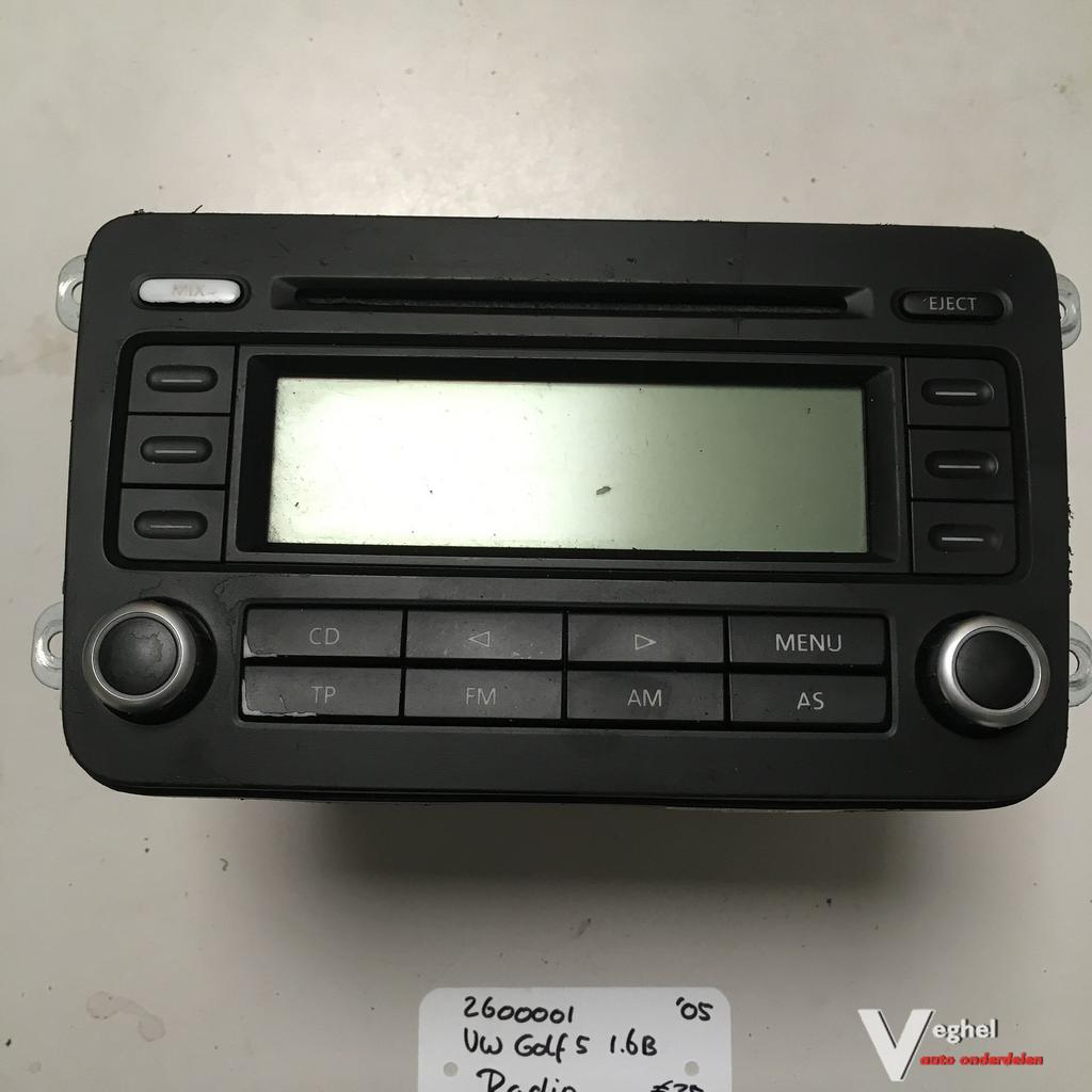 Vw Golf 5 1.6B 2005 5drs 2600001   Radiocd, Ophalen of Verzenden, -, -, -