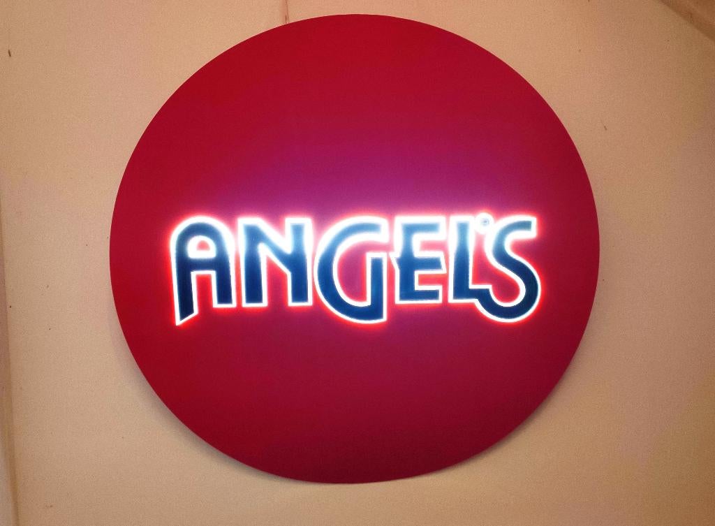 reclamebord Angels verlicht, Ophalen, Zo goed als nieuw, Wanddecoratie