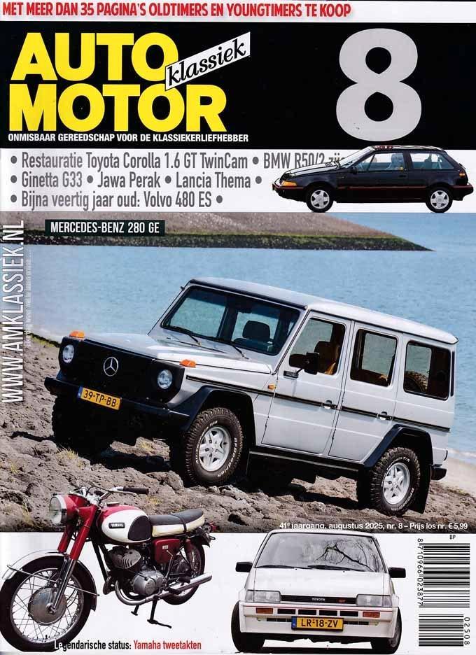 AMK 8 2025 : Volvo 480 ES - Toyota Corolla 1.6 GT Twincam, Boeken, Auto's | Folders en Tijdschriften, Gelezen, Algemeen, Ophalen of Verzenden
