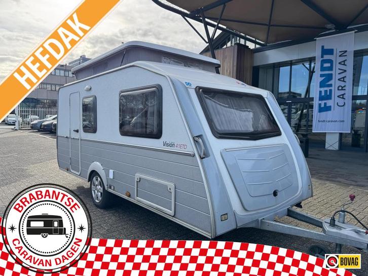 Kip Vision 41 ETD 2010 WALKER TENT!!!, Caravans en Kamperen, Caravans, Bedrijf, tot en met 3, 750 - 1000 kg, Treinzit, Kip, Dwarsbed