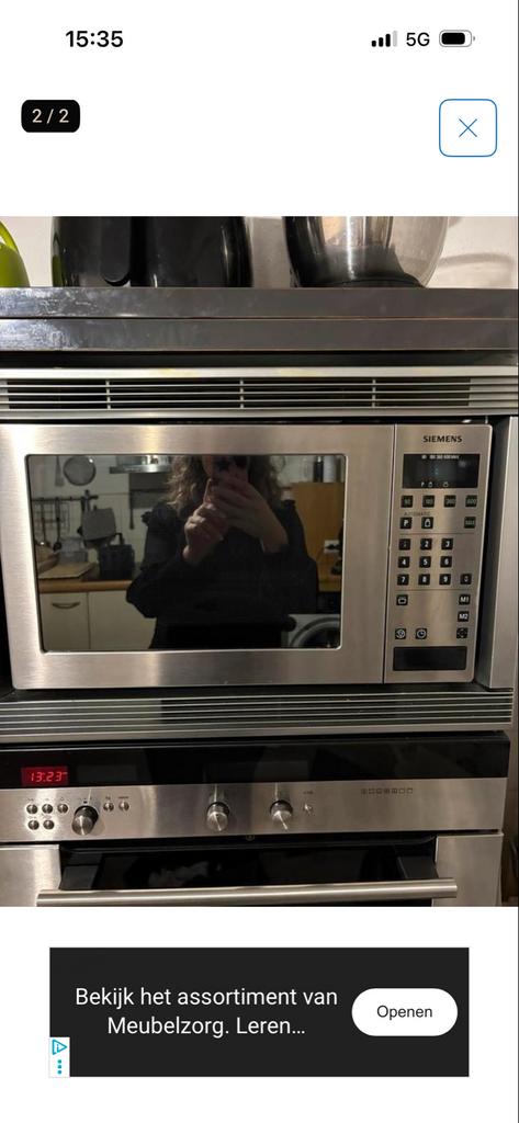 Siemens Inbouw Combimagnetron - RVS, Witgoed en Apparatuur, Ophalen, Combimagnetron, Gebruikt, 60 cm of meer