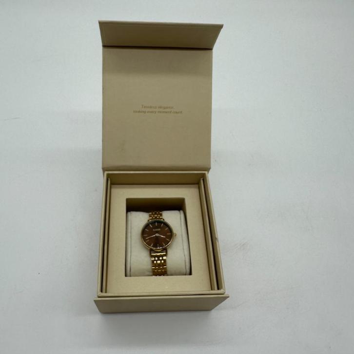 BURKER Ruby Horloge NIEUW IN DOOS Goud Bruin Schakelband38mm, Sieraden, Tassen en Uiterlijk, Horloges | Dames, Nieuw