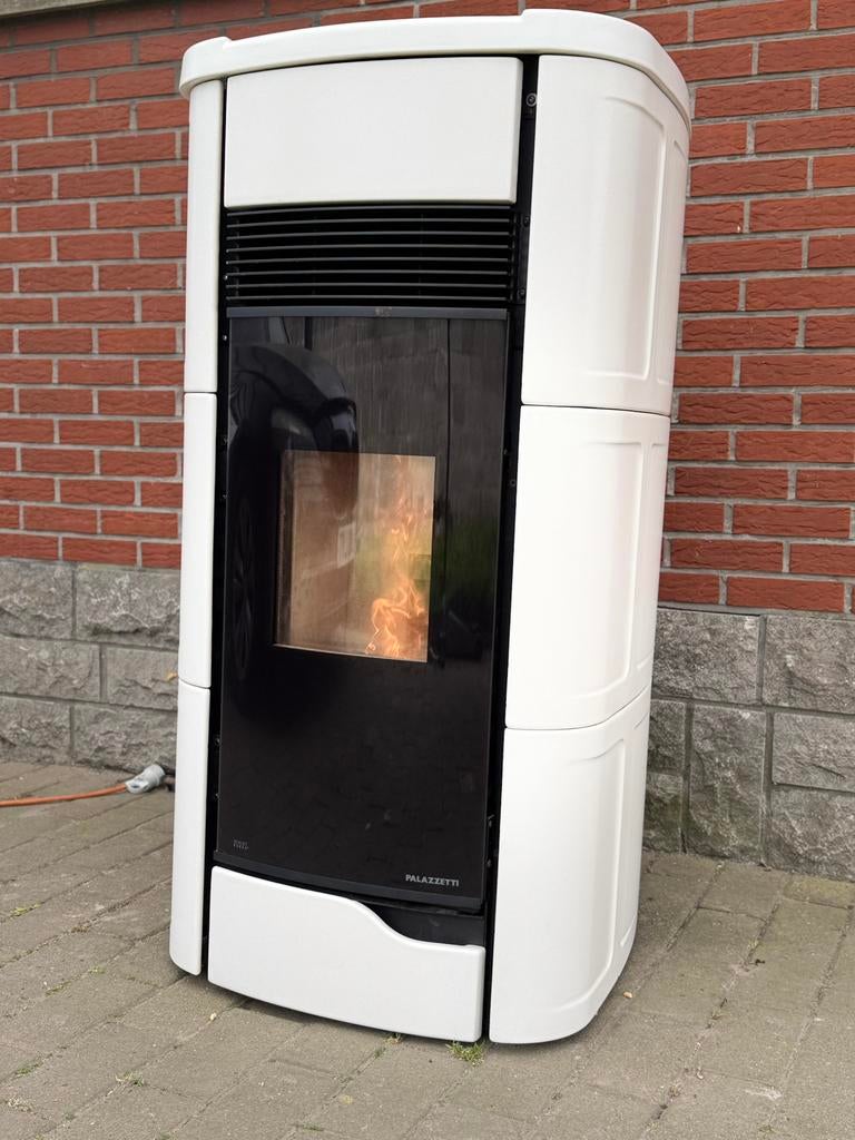 Pelletkachel palazetti anna beige pro 9met extra kanalisatie, Huis en Inrichting, Kachels, Ophalen of Verzenden, Zo goed als nieuw