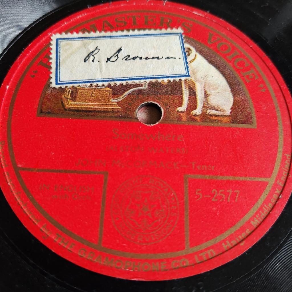 Antieke His Master's Voice 78 toeren plaat - Sommertraum, Ophalen of Verzenden, Gebruikt, 10 inch