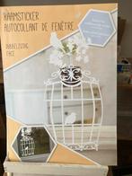 Raamsticker vogelkooi met vogels - dubbelzijdig, Ophalen of Verzenden, Nieuw