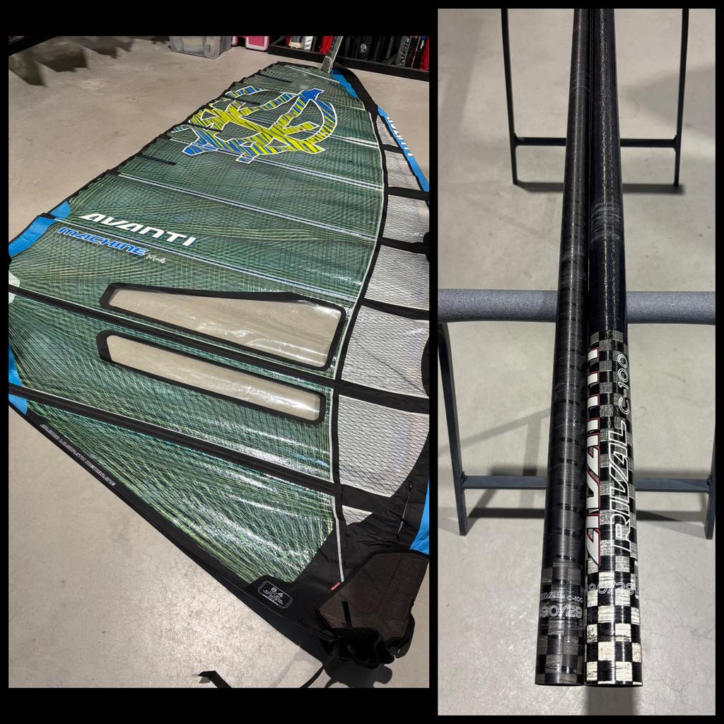 Avanti Machine M-4 8.4 + Avanti Rival 490 SDM C100, Watersport en Boten, Windsurfen, Ophalen, 7 m² of meer, -, -