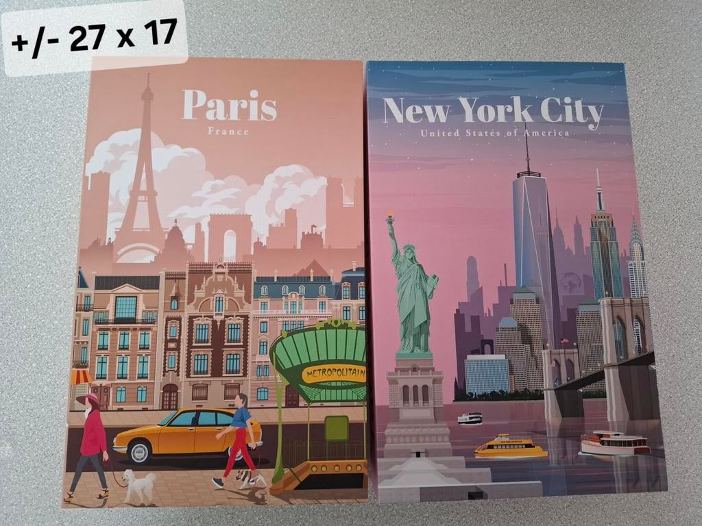 Decoratie/ opberg boeken Parijs en New York, Huis en Inrichting, Woonaccessoires | Overige, Ophalen of Verzenden