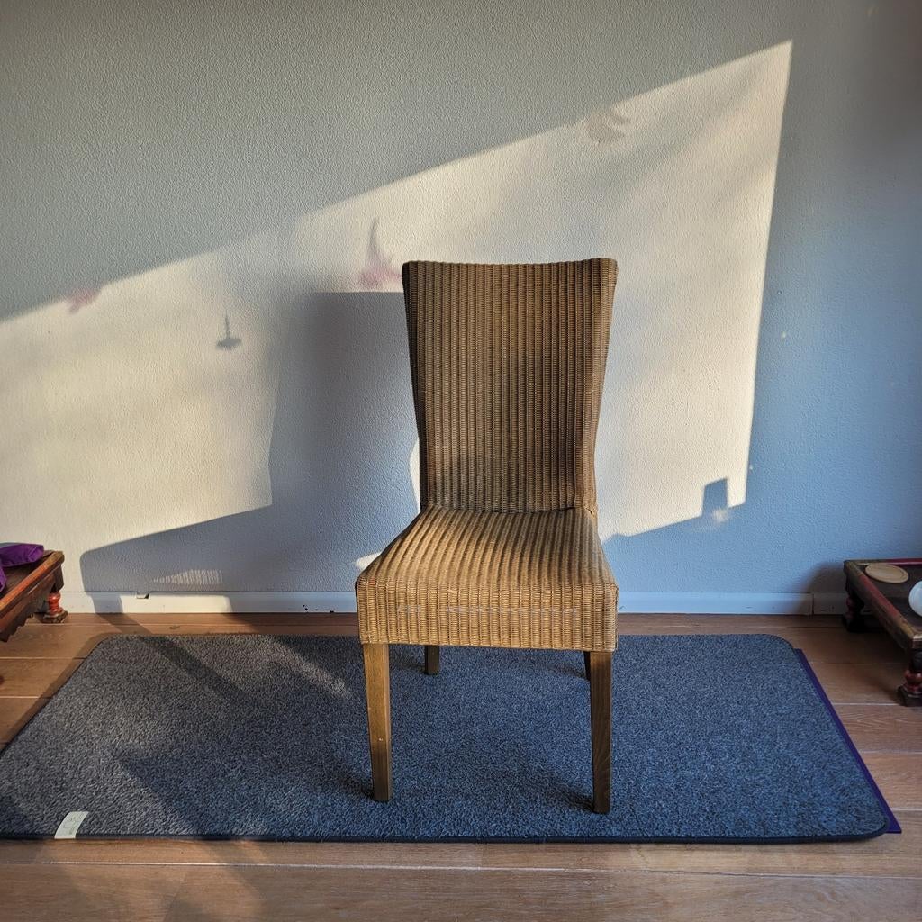 6 Lloyd Loom stoelen, Ophalen of Verzenden, Gebruikt, Bruin, Vijf, Zes of meer stoelen