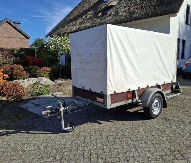 Zeer nette geremde huifaanhanger, motor aanhanger 260x130cm, Auto diversen, Aanhangers en Bagagewagens, Ophalen, Gebruikt