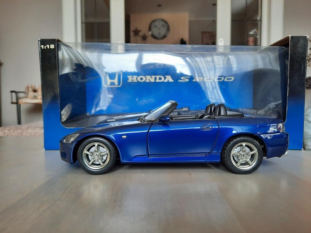 Honda s2000 custom blue Autoart 1/18, Hobby en Vrije tijd, Modelauto's | 1:18, Ophalen of Verzenden, Zo goed als nieuw, Auto, Autoart